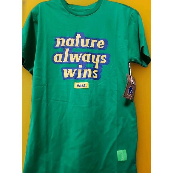 Vast Nature Always Wins Short Sleeve Shirt Small New NWT A129 Excellent Nice - Picture 1 of 6